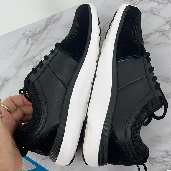 VIONIC Athena Lace Up Sneakers Black White Size 8.5 Casual Walking Support - Picture 5 of 8